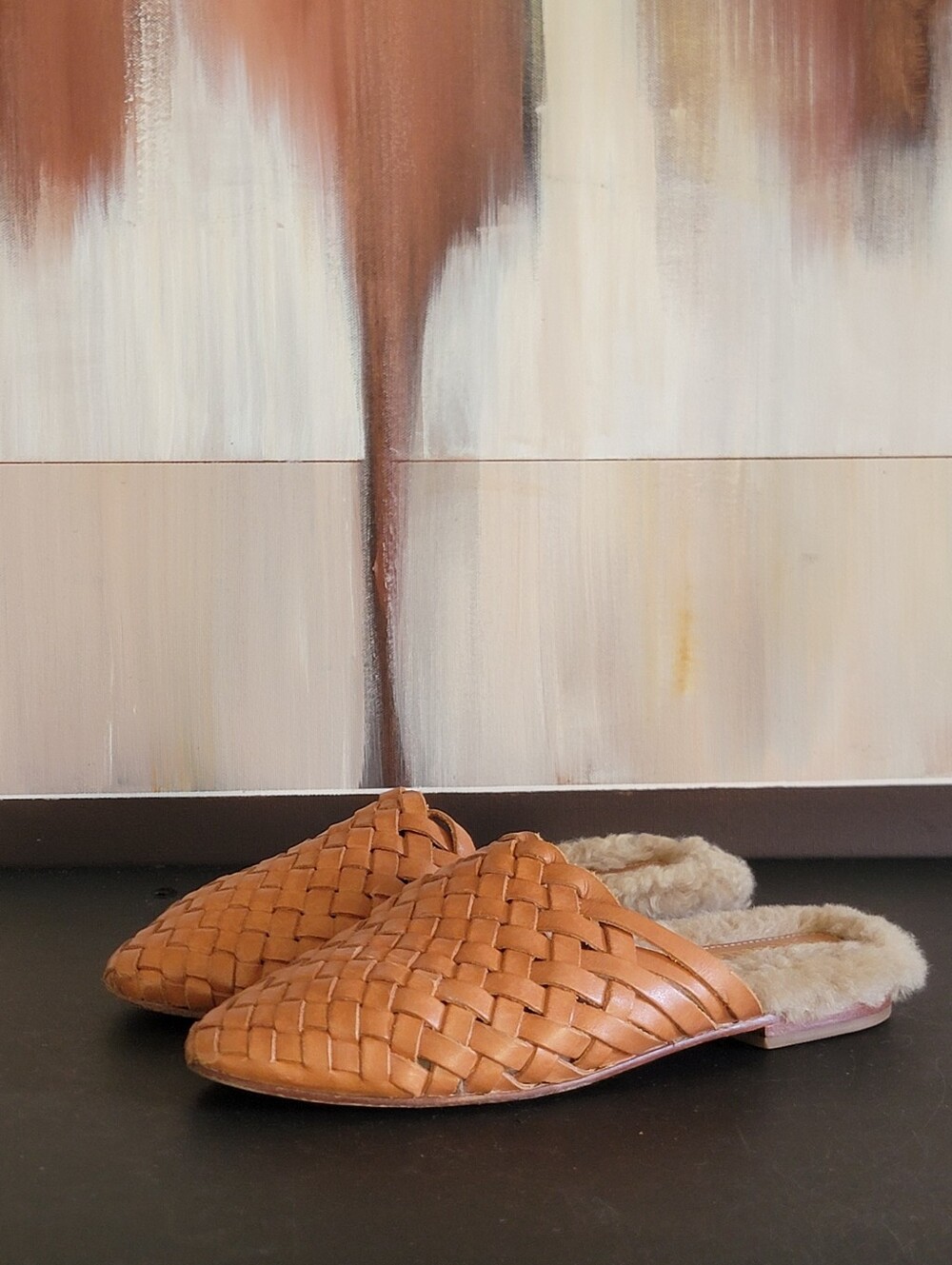 The ODELLS Leather Sandals Shoes Slides Mule Women US 6